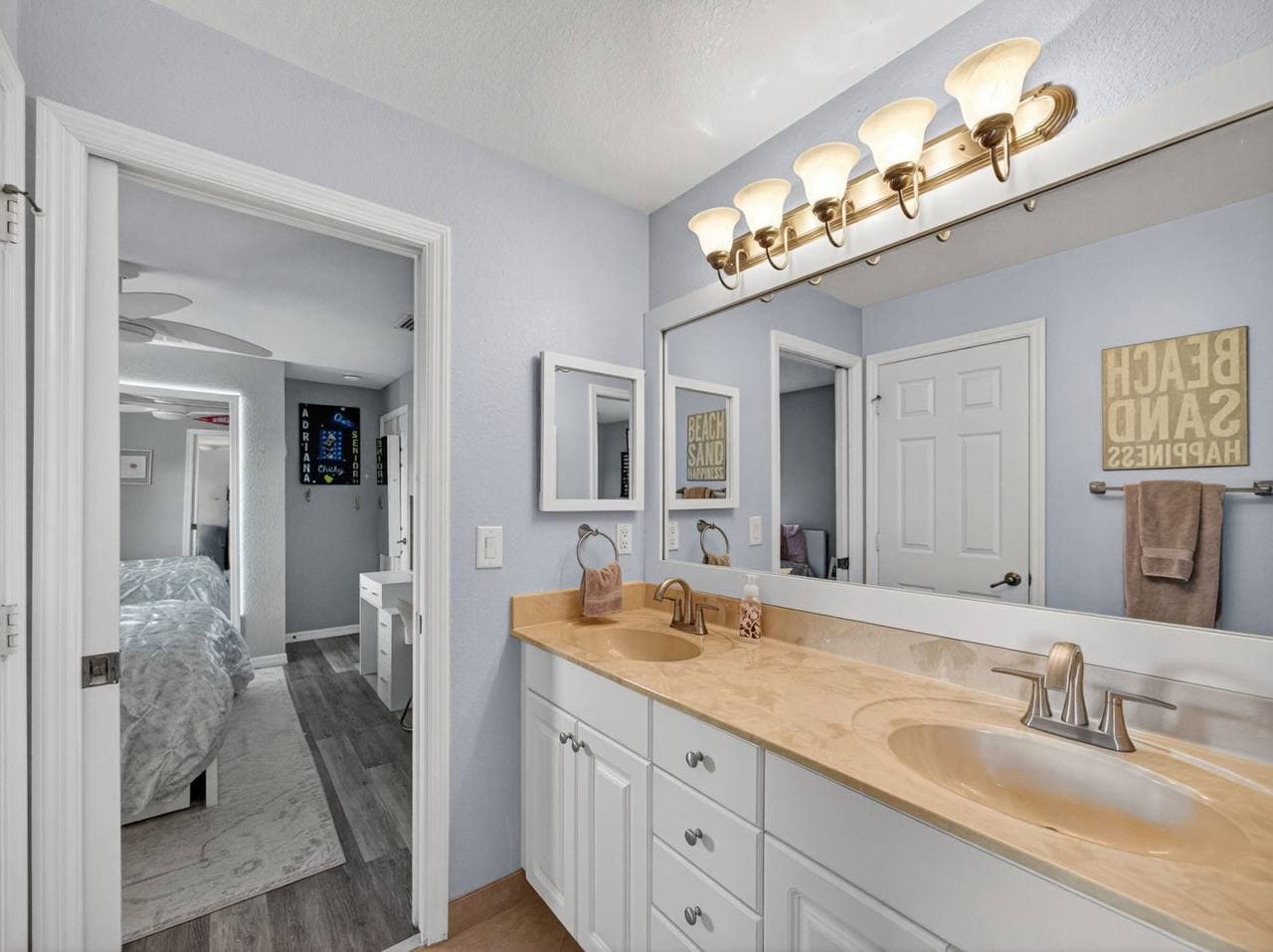 Bathroom with double vanity