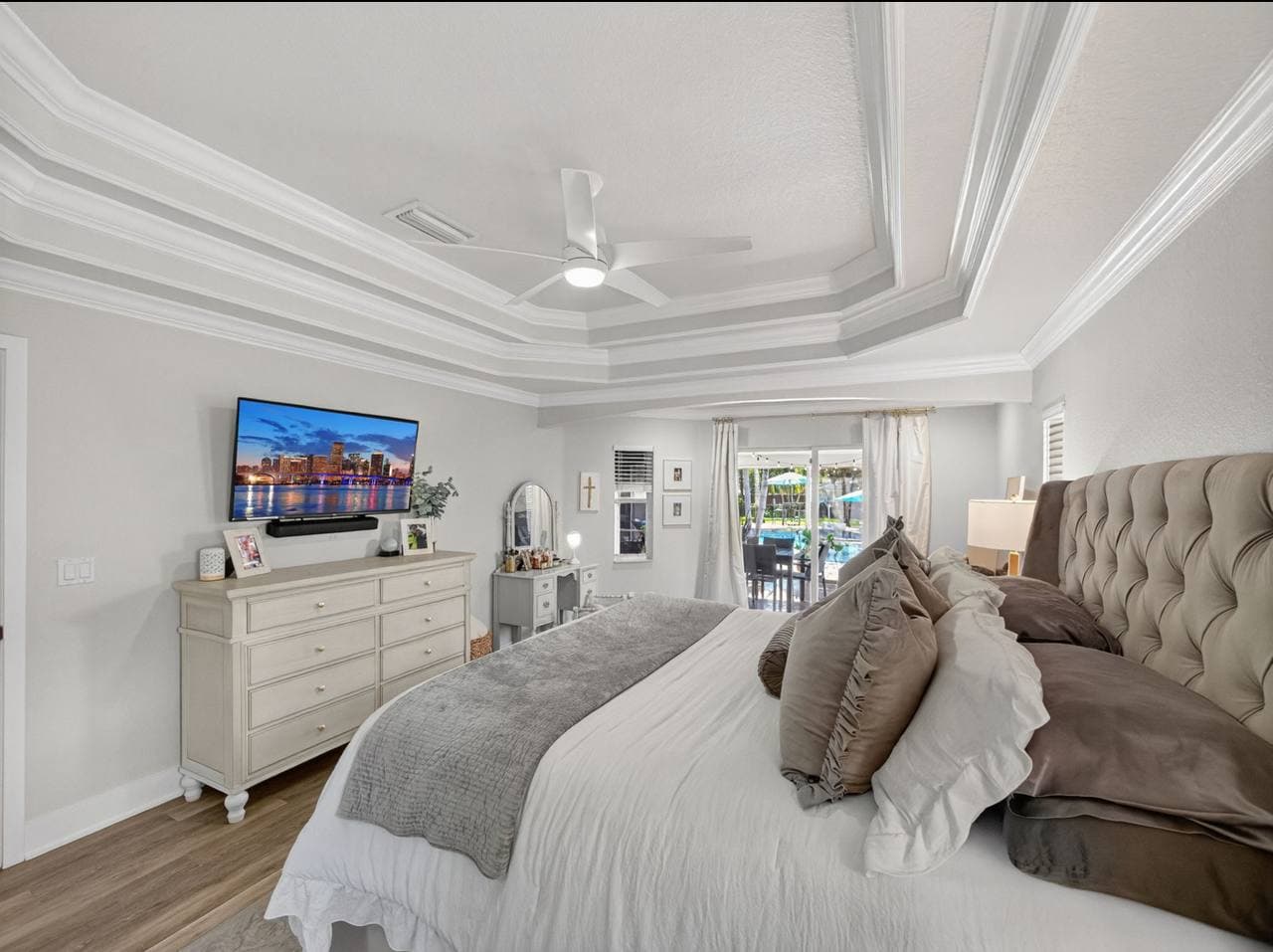 Master bedroom alternate angle with TV